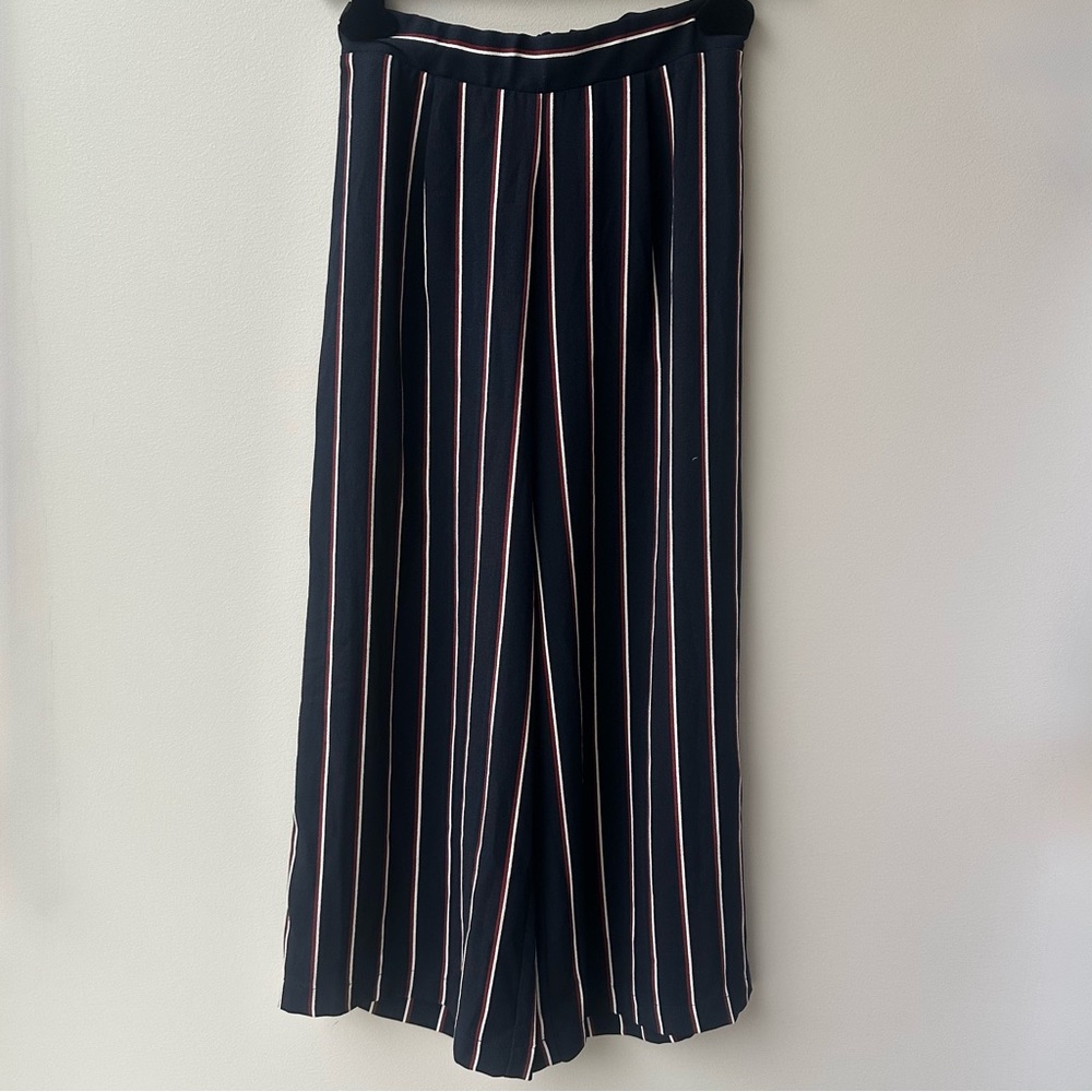 Pull & Bear Wide Leg Striped Pants